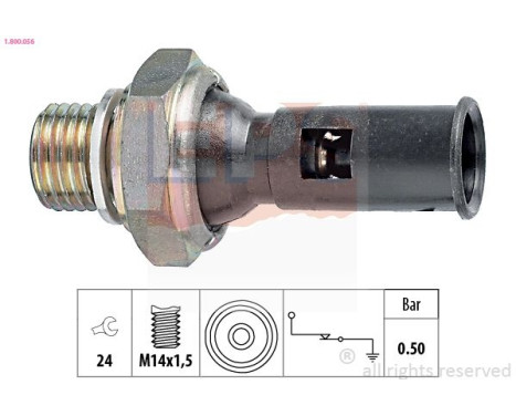 Oil Pressure Switch Made in Italy - OE Equivalent 1.800.056 EPS Facet