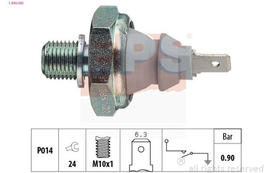 Oil Pressure Switch Made in Italy - OE Equivalent 1.800.095 EPS Facet