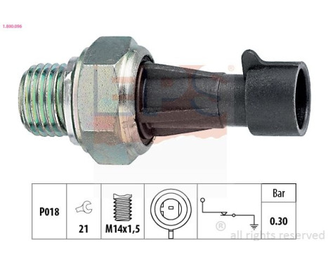 Oil Pressure Switch Made in Italy - OE Equivalent 1.800.096 EPS Facet