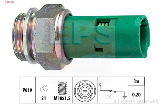 Oil Pressure Switch Made in Italy - OE Equivalent 1.800.110 EPS Facet