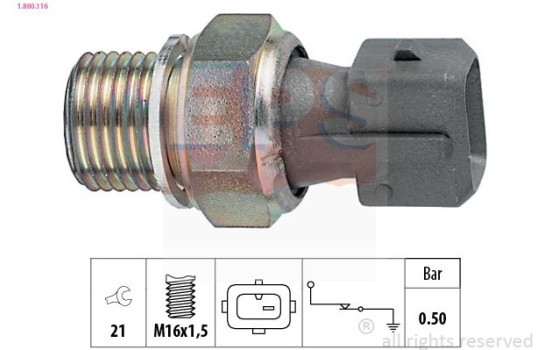 Oil Pressure Switch Made in Italy - OE Equivalent 1.800.116 EPS Facet