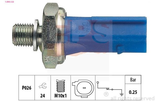 Oil Pressure Switch Made in Italy - OE Equivalent 1.800.133 EPS Facet