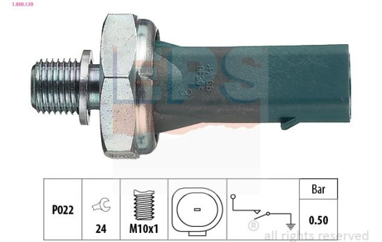 Oil Pressure Switch Made in Italy - OE Equivalent 1.800.139 EPS Facet