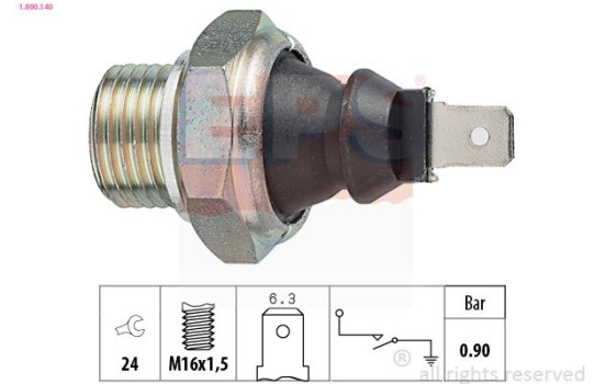 Oil Pressure Switch Made in Italy - OE Equivalent 1.800.140 EPS Facet