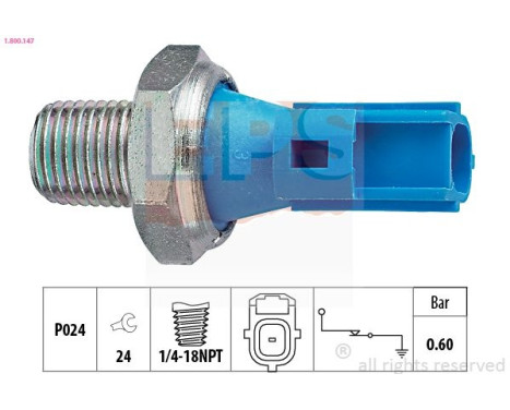 Oil Pressure Switch Made in Italy - OE Equivalent 1.800.147 EPS Facet