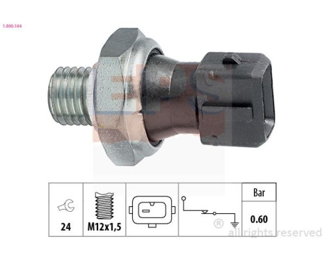 Oil Pressure Switch Made in Italy - OE Equivalent 1.800.164 EPS Facet