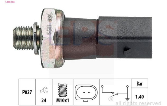 Oil Pressure Switch Made in Italy - OE Equivalent 1.800.168 EPS Facet