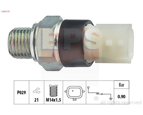 Oil Pressure Switch Made in Italy - OE Equivalent 1.800.179 EPS Facet
