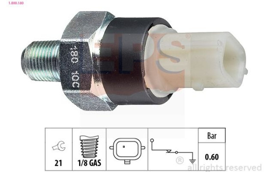 Oil Pressure Switch Made in Italy - OE Equivalent 1800180 EPS Facet