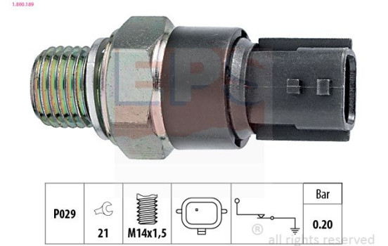 Oil Pressure Switch Made in Italy - OE Equivalent 1800189 EPS Facet