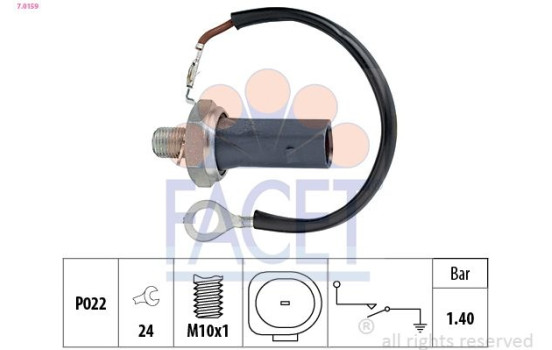 Oil Pressure Switch Made in Italy - OE Equivalent