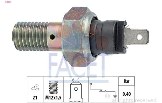 Oil Pressure Switch Made in Italy - OE Equivalent