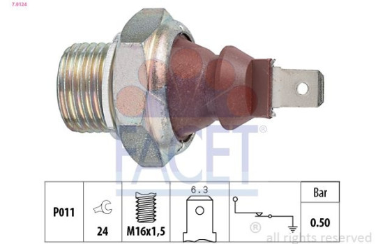 Oil Pressure Switch Made in Italy - OE Equivalent