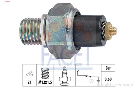 Oil Pressure Switch Made in Italy - OE Equivalent