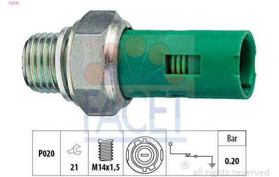 Oil Pressure Switch Made in Italy - OE Equivalent