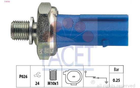 Oil Pressure Switch Made in Italy - OE Equivalent