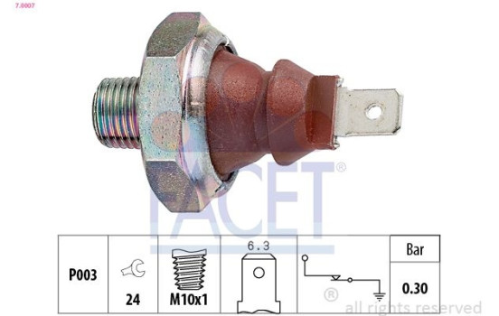 Oil Pressure Switch Made in Italy - OE Equivalent