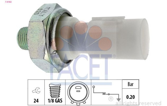 Oil Pressure Switch Made in Italy - OE Equivalent