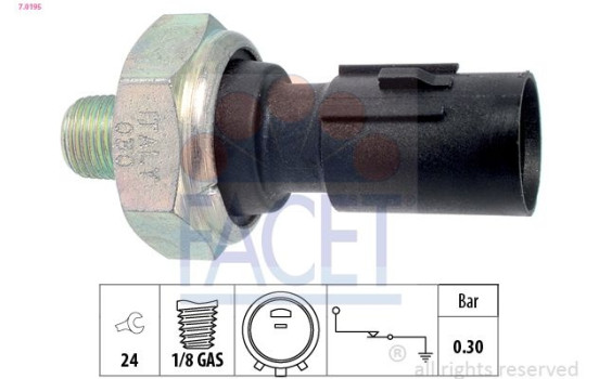 Oil Pressure Switch Made in Italy - OE Equivalent