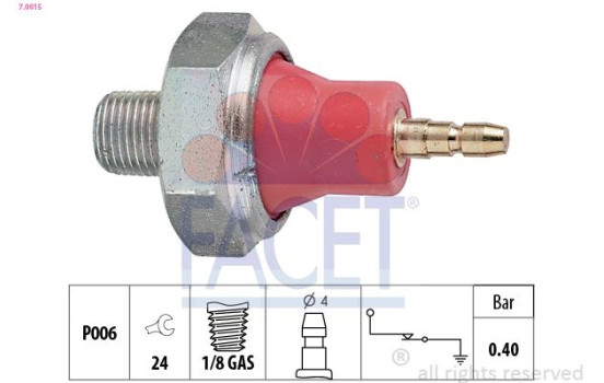 Oil Pressure Switch Made in Italy - OE Equivalent