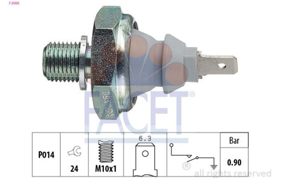 Oil Pressure Switch Made in Italy - OE Equivalent