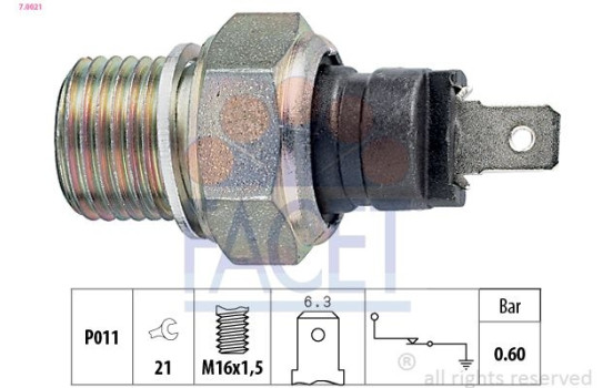 Oil Pressure Switch Made in Italy - OE Equivalent