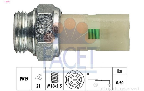 Oil Pressure Switch Made in Italy - OE Equivalent