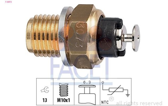 Sensor, oil temperature Made in Italy - OE Equivalent 7.3073 Facet