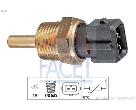 Sensor, oil temperature Made in Italy - OE Equivalent 7.3144 Facet