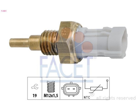 Sensor, oil temperature Made in Italy - OE Equivalent 7.3351 Facet
