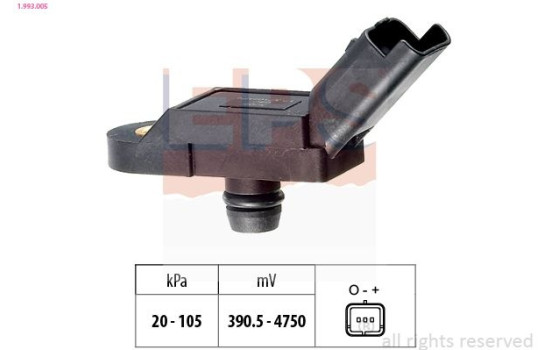 Air Pressure Sensor, height adaptation Made in Italy - OE Equivalent 1.993.005 EPS Facet