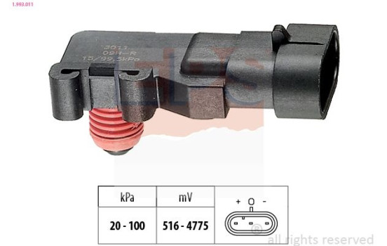 Air Pressure Sensor, height adaptation Made in Italy - OE Equivalent 1.993.011 EPS Facet