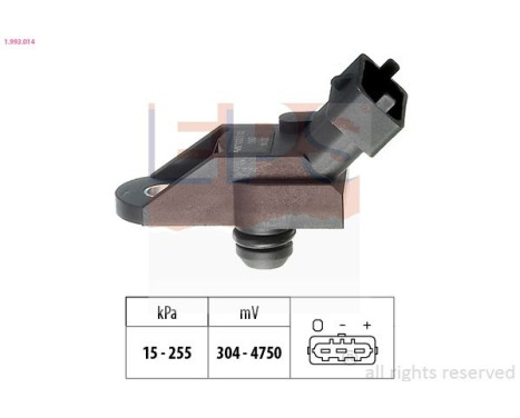Air Pressure Sensor, height adaptation Made in Italy - OE Equivalent 1.993.014 EPS Facet