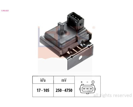 Air Pressure Sensor, height adaptation Made in Italy - OE Equivalent 1.993.021 EPS Facet, Image 2