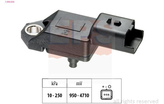 Air Pressure Sensor, height adaptation Made in Italy - OE Equivalent 1.993.034 EPS Facet