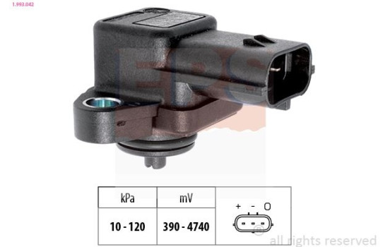 Air Pressure Sensor, height adaptation Made in Italy - OE Equivalent 1.993.042 EPS Facet