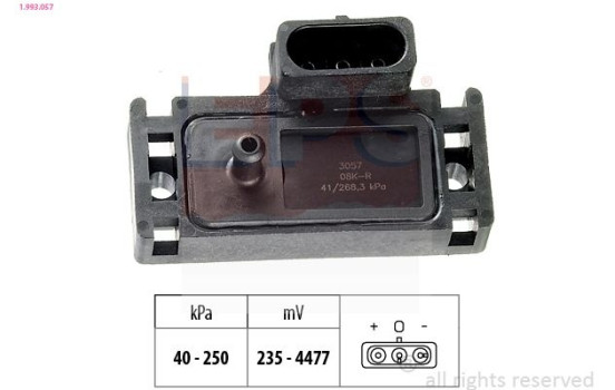 Air Pressure Sensor, height adaptation Made in Italy - OE Equivalent 1.993.057 EPS Facet