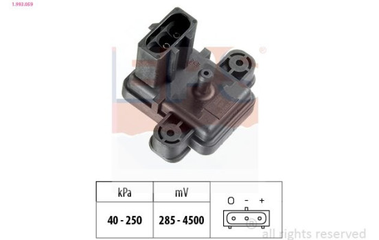 Air Pressure Sensor, height adaptation Made in Italy - OE Equivalent 1.993.059 EPS Facet
