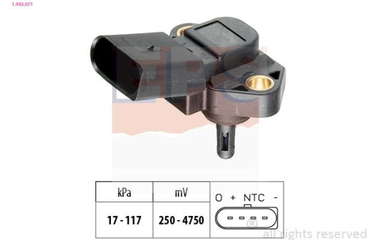 Air Pressure Sensor, height adaptation Made in Italy - OE Equivalent 1.993.071 EPS Facet