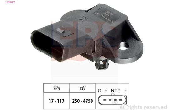 Air Pressure Sensor, height adaptation Made in Italy - OE Equivalent 1.993.072 EPS Facet