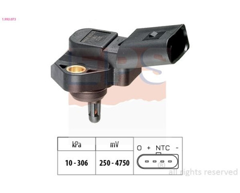 Air Pressure Sensor, height adaptation Made in Italy - OE Equivalent 1.993.073 EPS Facet