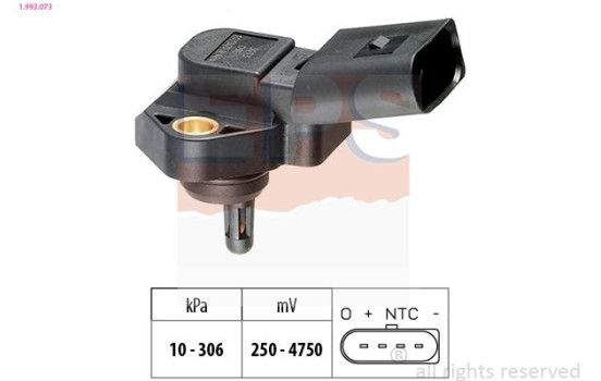 Air Pressure Sensor, height adaptation Made in Italy - OE Equivalent 1.993.073 EPS Facet