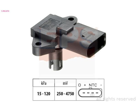 Air Pressure Sensor, height adaptation Made in Italy - OE Equivalent 1.993.074 EPS Facet