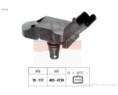 Air Pressure Sensor, height adaptation Made in Italy - OE Equivalent 1.993.080 EPS Facet