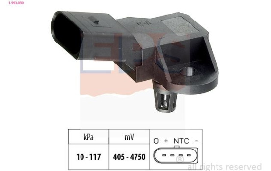 Air Pressure Sensor, height adaptation Made in Italy - OE Equivalent 1.993.090 EPS Facet