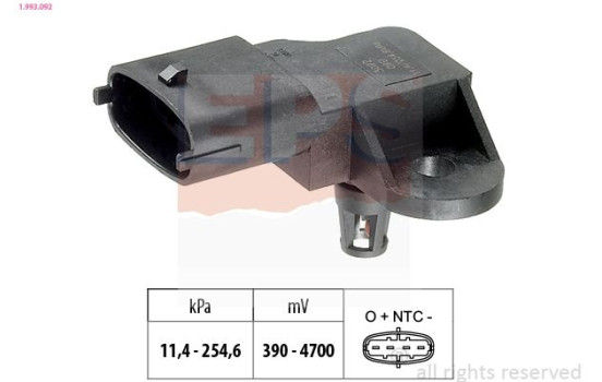 Air Pressure Sensor, height adaptation Made in Italy - OE Equivalent 1.993.092 EPS Facet