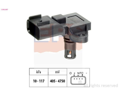Air Pressure Sensor, height adaptation Made in Italy - OE Equivalent 1.993.097 EPS Facet, Image 2