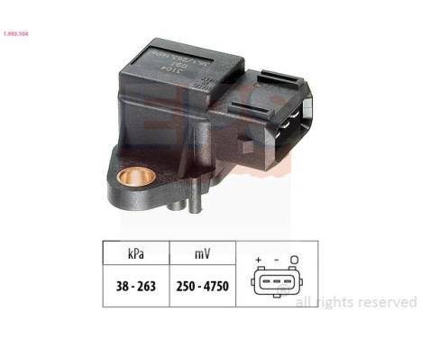 Air Pressure Sensor, height adaptation Made in Italy - OE Equivalent 1.993.104 EPS Facet