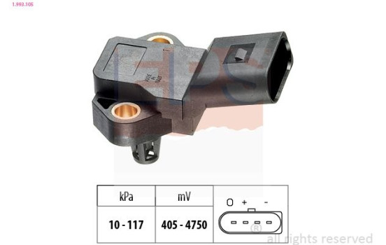 Air Pressure Sensor, height adaptation Made in Italy - OE Equivalent 1.993.105 EPS Facet
