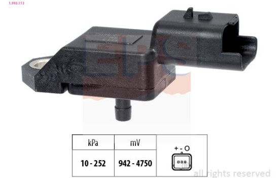 Air Pressure Sensor, height adaptation Made in Italy - OE Equivalent 1.993.113 EPS Facet